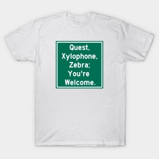 Alphabet Game: Q, W, X, Y, Z T-Shirt